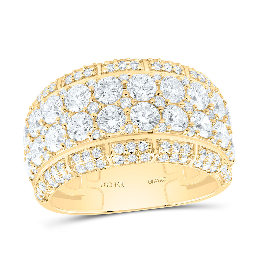 10K Yellow Or White Gold 4 Cttw Lab Grown Diamond Mens Band