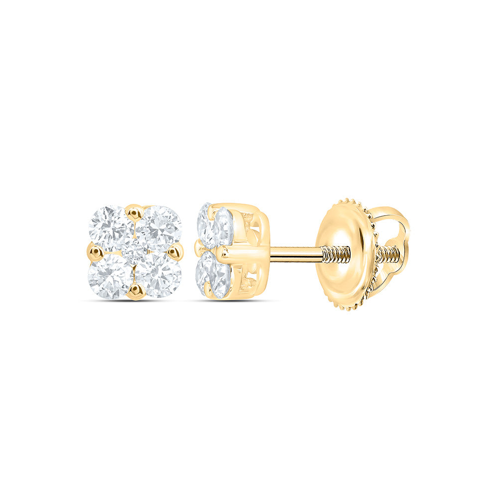 10K Yellow Or White Gold 3/8 Cttw Lab Grown Diamond Fashion Earring