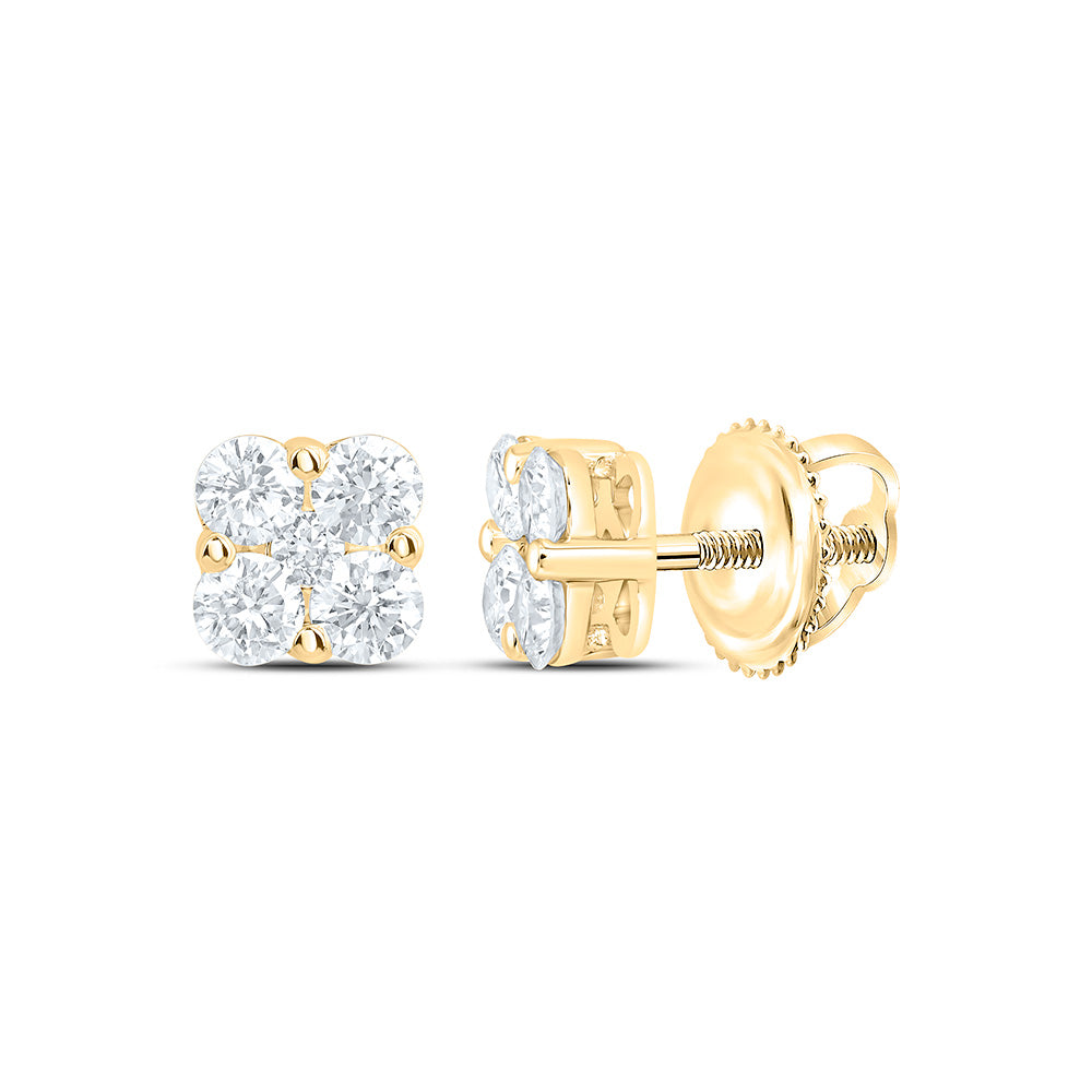 10K Yellow Or White Gold 1/2 Cttw Lab Grown Diamond Fashion Earring
