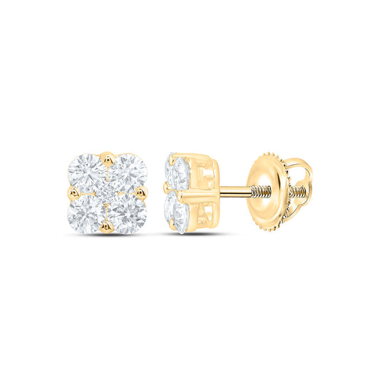 10K Yellow Or White Gold 3/4 Cttw Lab Grown Diamond Fashion Earring