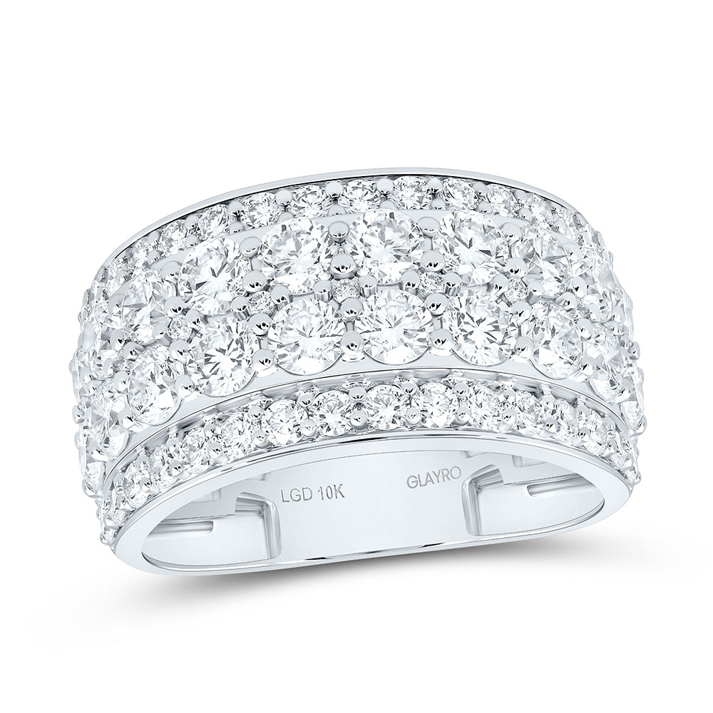 10K Yellow Or White Gold 4 1/2 Cttw Lab Grown Diamond Mens Band