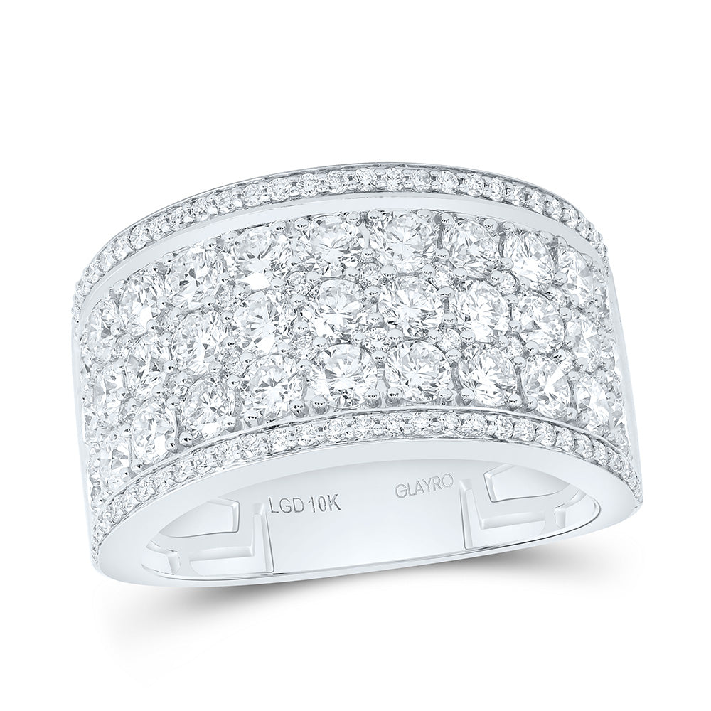 10K Yellow Or White Gold 4 1/4 Cttw Lab Grown Diamond Mens Band