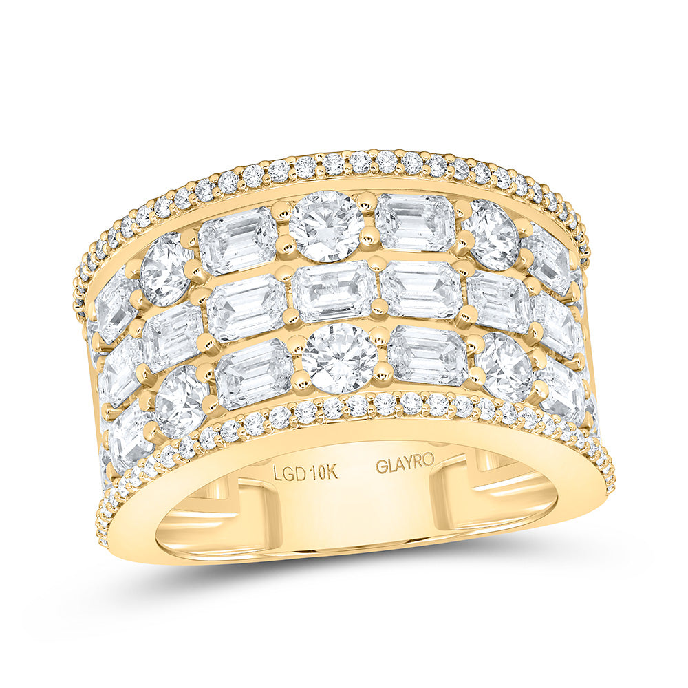 10K Yellow Or White Gold 5 5/8 Cttw Lab Grown Diamond Mens Band
