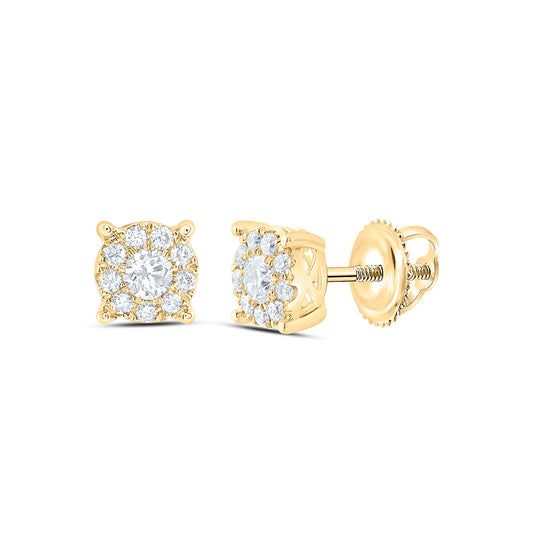 10K Yellow Or White Gold 1/6 Cttw Lab Grown Diamond Fashion Round Earring
