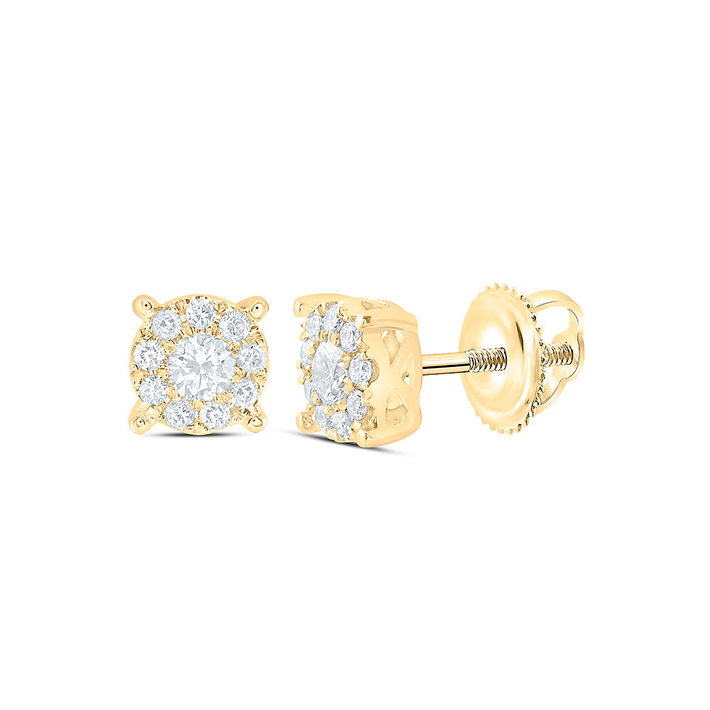 10K Yellow Or White Gold 1/4 Cttw Lab Grown Diamond Fashion Round Earring