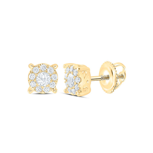 10K Yellow Or White Gold 1/4 Cttw Lab Grown Diamond Fashion Round Earring