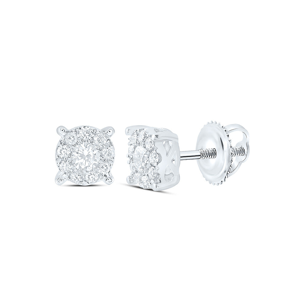 10K Yellow Or White Gold 1/4 Cttw Lab Grown Diamond Fashion Round Earring