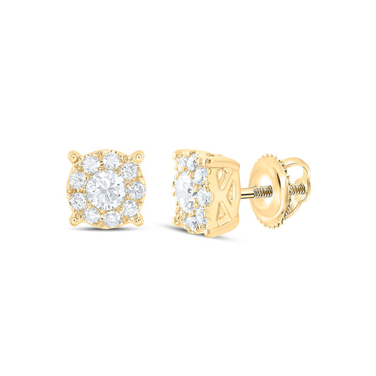 10K Yellow Or White Gold 1/2 Cttw Lab Grown Diamond Fashion Round Earring