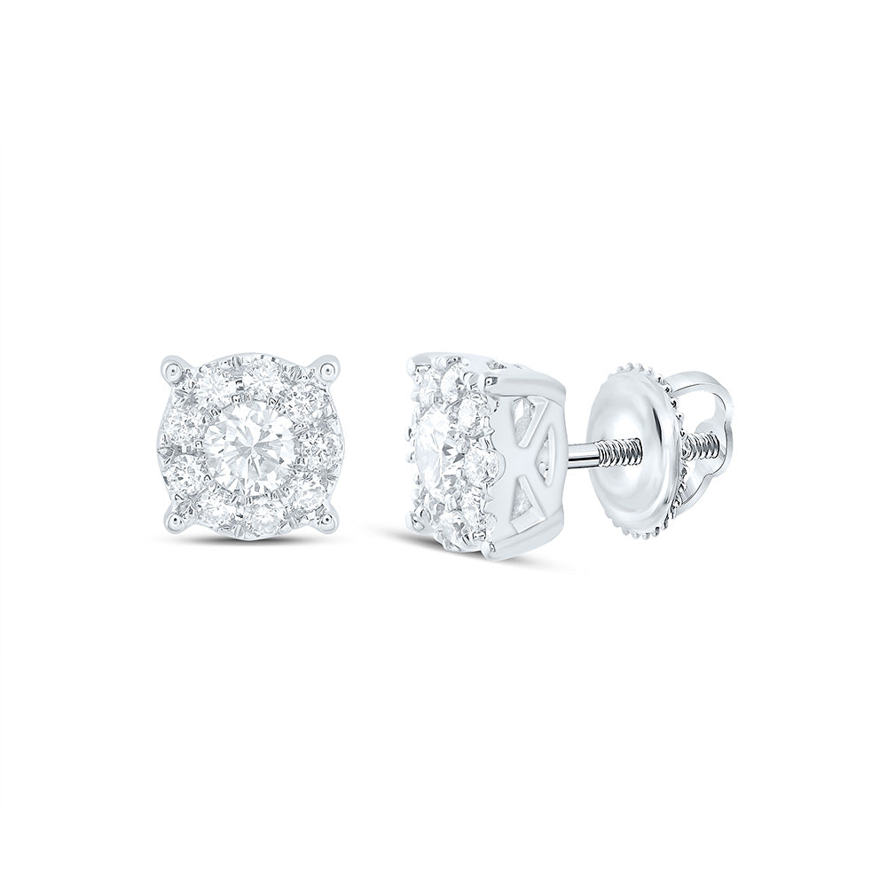 10K Yellow Or White Gold 1/2 Cttw Lab Grown Diamond Fashion Round Earring