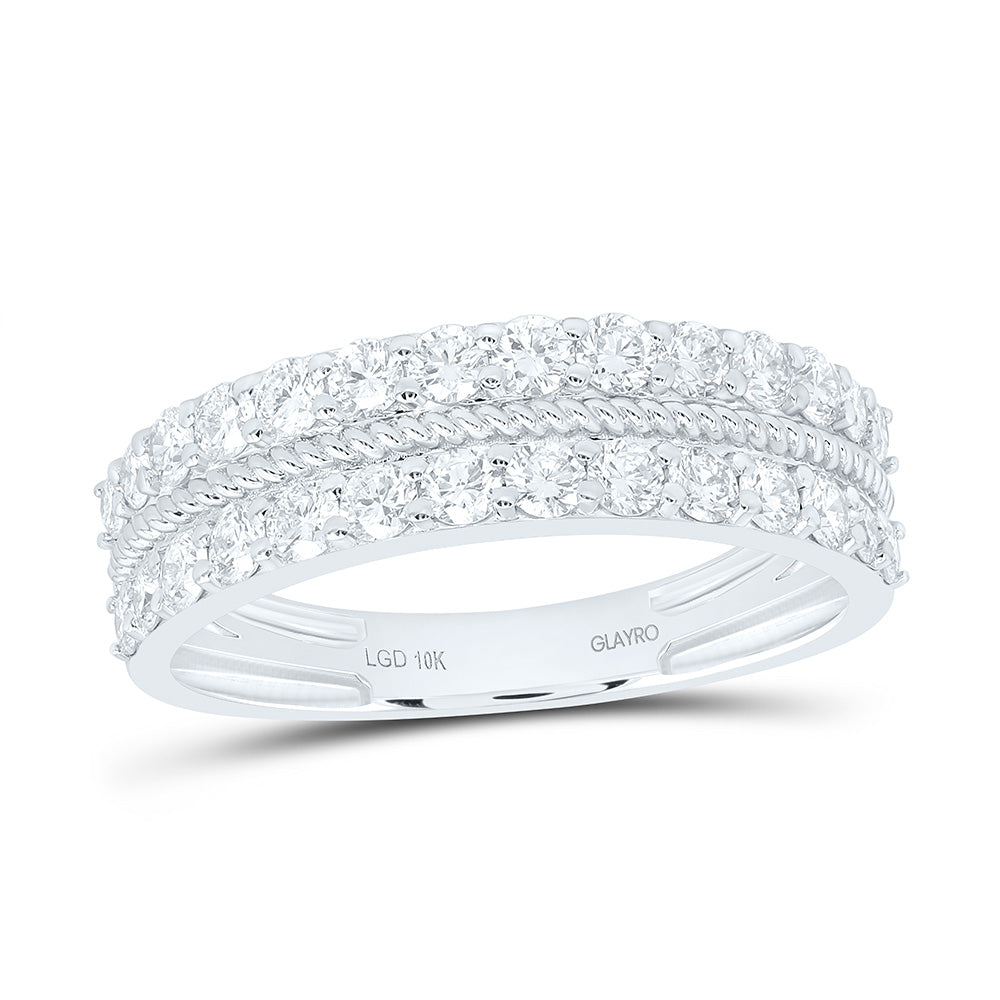10K Yellow Or White Gold 1 1/4 Cttw Lab Grown Diamond Mens Band