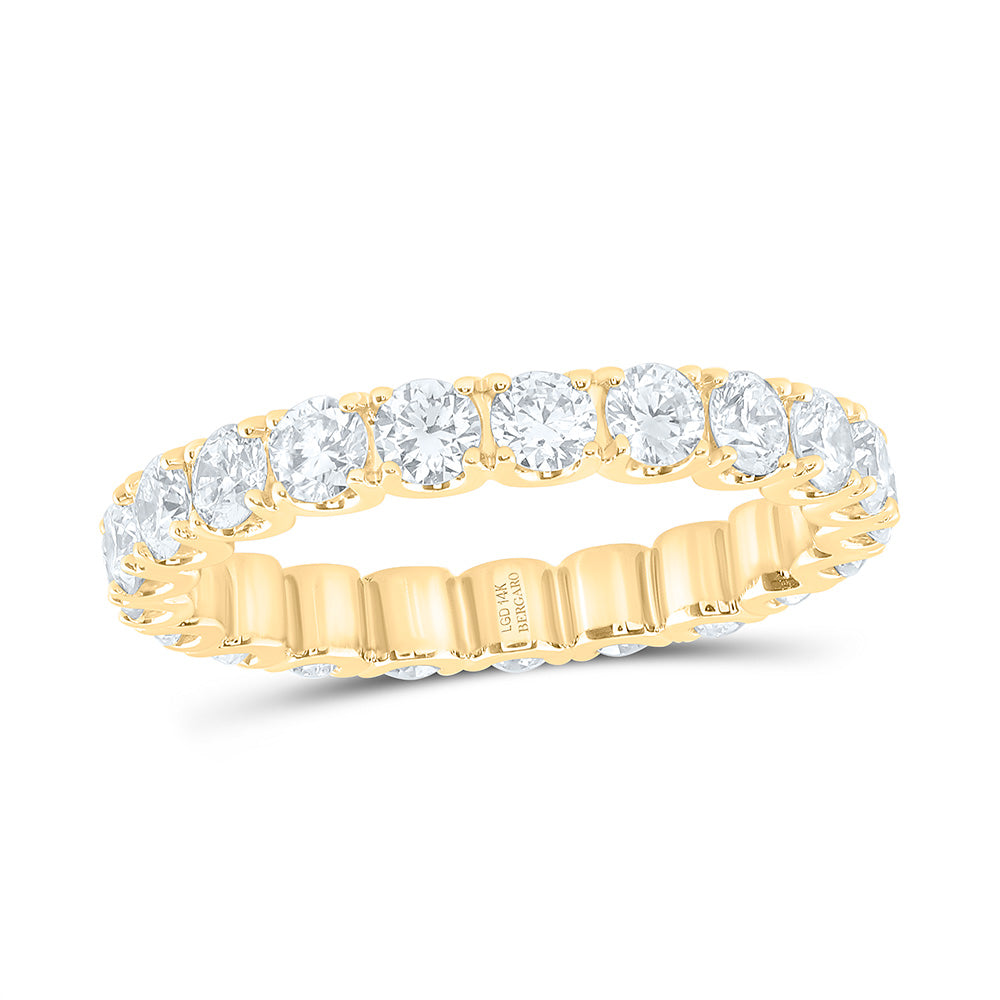 14K Yellow Or White Gold 2 Cttw Lab Grown Diamond Eternity Fashion Round Band