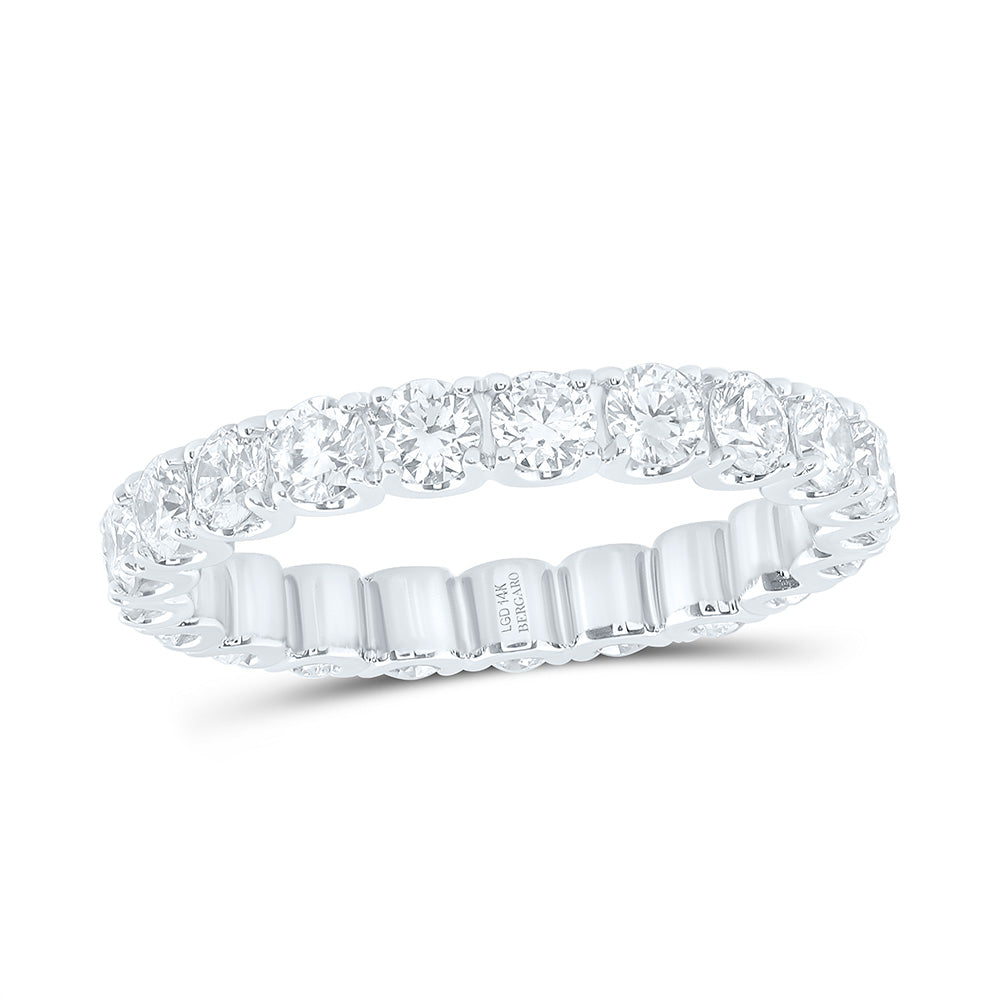 14K Yellow Or White Gold 2 Cttw Lab Grown Diamond Eternity Fashion Round Band