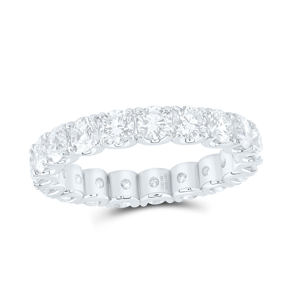 14K Yellow Or White Gold 3 Cttw Lab Grown Diamond Eternity Fashion Round Band