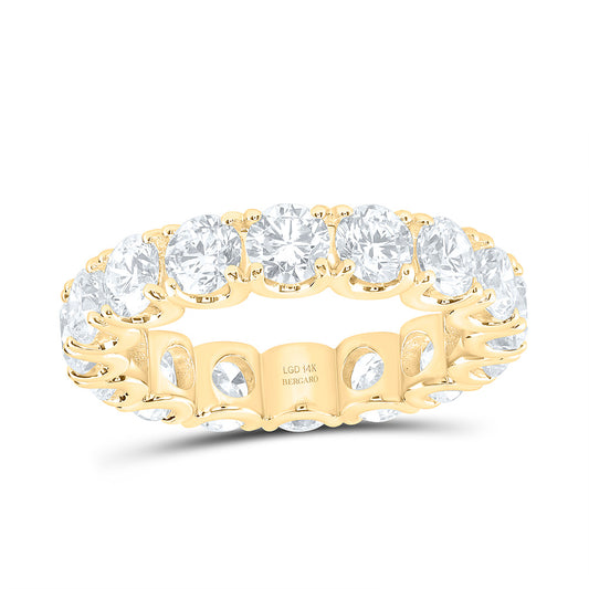 14K Yellow Or White Gold 4 7/8 Cttw Lab Grown Diamond Eternity Fashion Round Band