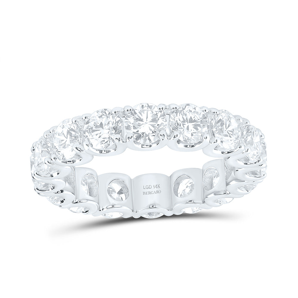 14K Yellow Or White Gold 4 7/8 Cttw Lab Grown Diamond Eternity Fashion Round Band