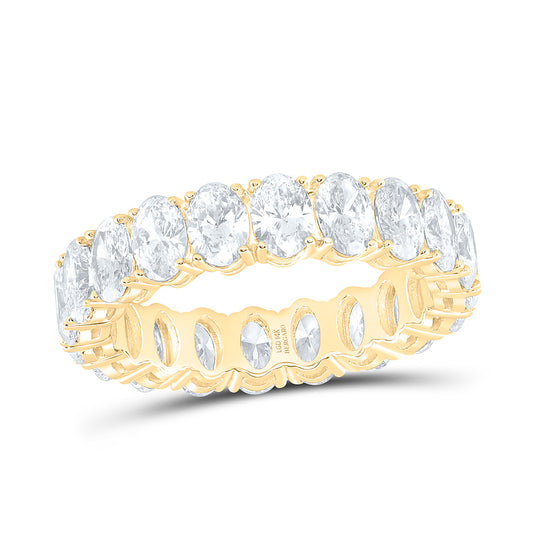 14K Yellow Or White Gold 4 Cttw Lab Grown Diamond Fashion Eternity Oval Band