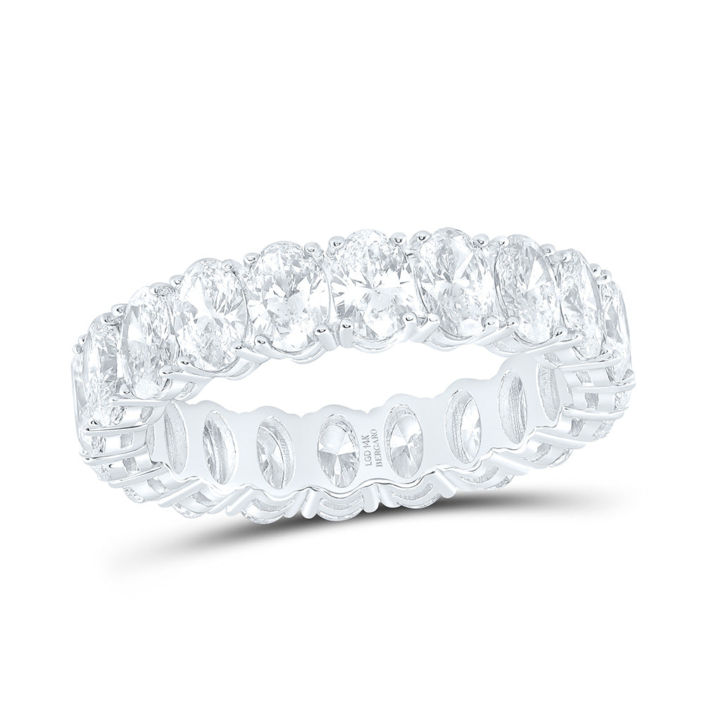 14K Yellow Or White Gold 4 Cttw Lab Grown Diamond Fashion Eternity Oval Band