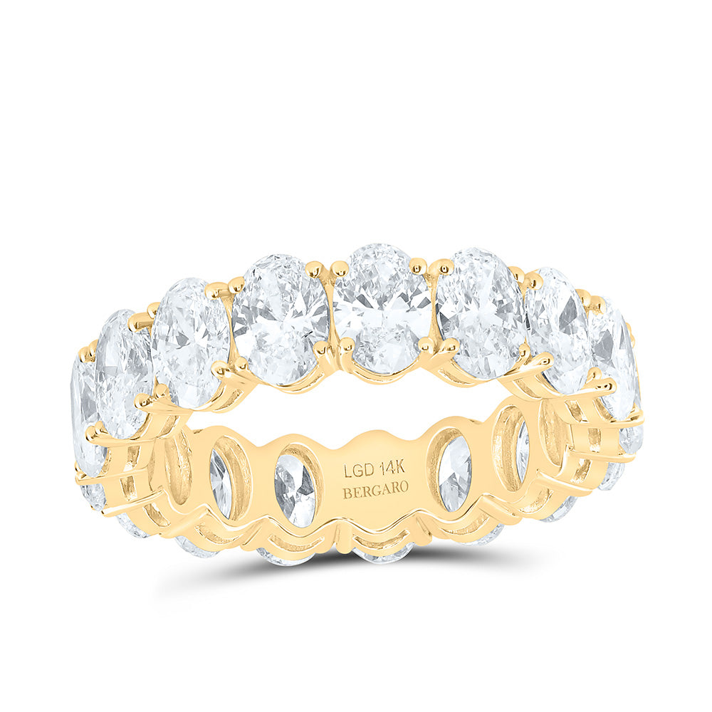14K Yellow Or White Gold 5 5/8 Cttw Lab Grown Diamond Fashion Eternity Oval Band