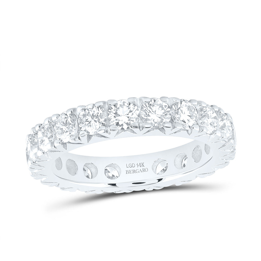 14K Yellow Or White Gold 3 Cttw Lab Grown Diamond Eternity Fashion Round Band