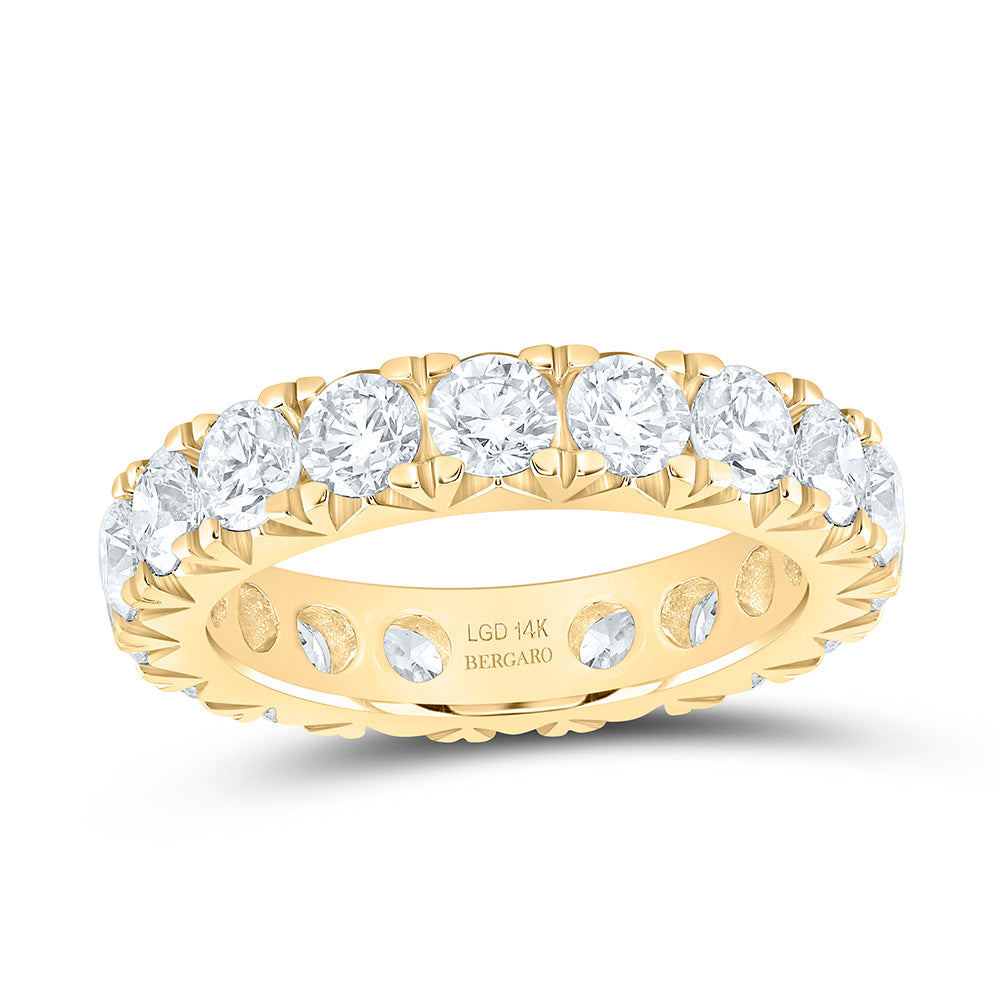 14K Yellow Or White Gold 3 5/8 Cttw Lab Grown Diamond Eternity Fashion Round Band
