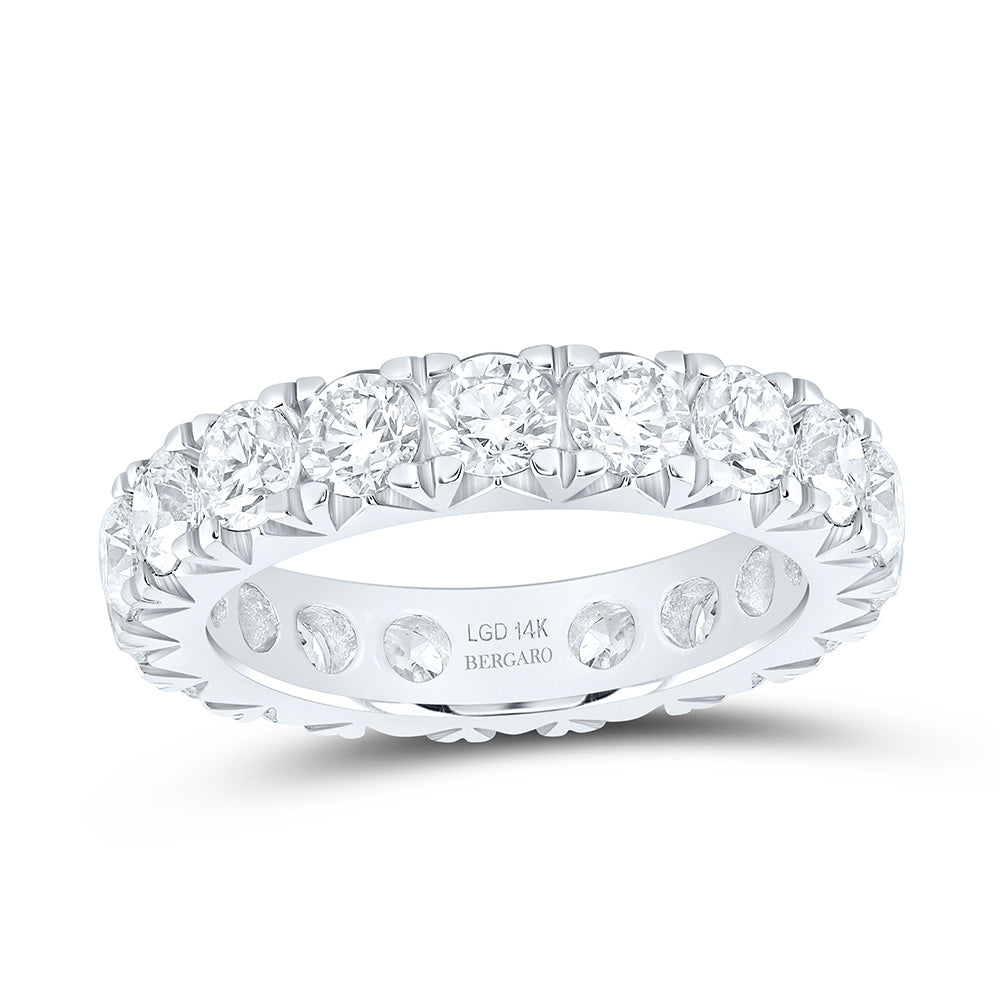 14K Yellow Or White Gold 3 5/8 Cttw Lab Grown Diamond Eternity Fashion Round Band