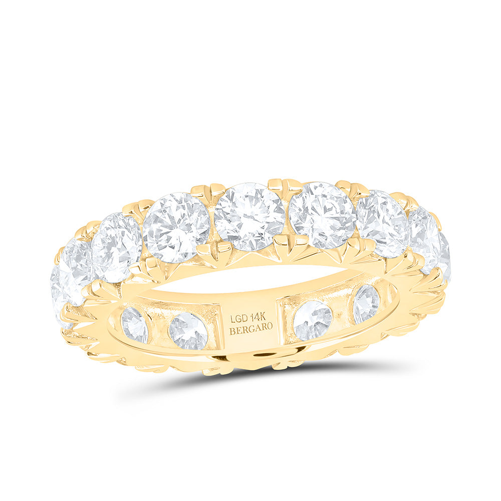14K Yellow Or White Gold 4 7/8 Cttw Lab Grown Diamond Eternity Fashion Round Band
