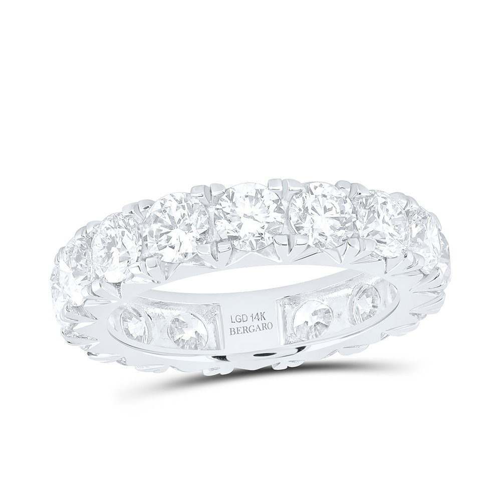 14K Yellow Or White Gold 4 7/8 Cttw Lab Grown Diamond Eternity Fashion Round Band