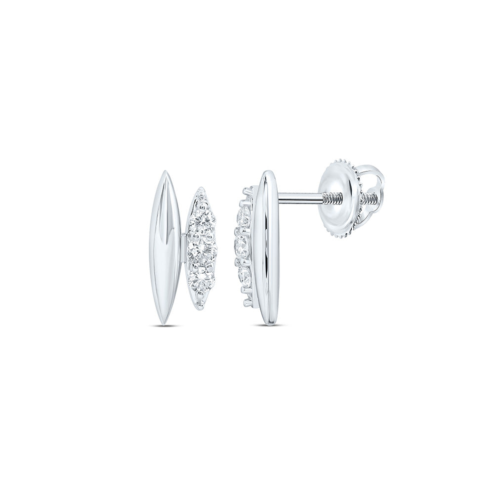 10K Yellow Or White Gold 1/4 Cttw Lab Grown Diamond Fashion Marquise Earring