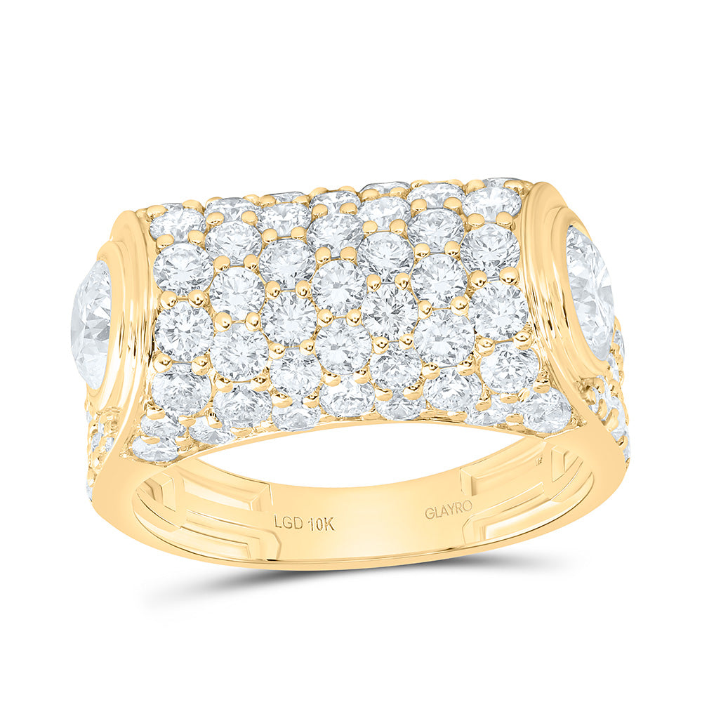 10K Yellow Gold 5 Cttw Lab Grown Diamond Mens Band