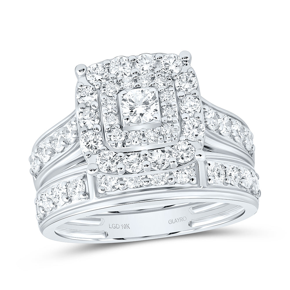 10K Yellow Or White Gold 2 Cttw Lab Grown Diamond Fashion Cushion Trio Set