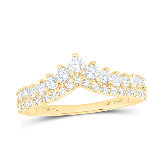 14K Yellow Or White Gold 3/4 Cttw Lab Grown Diamond Fashion Band