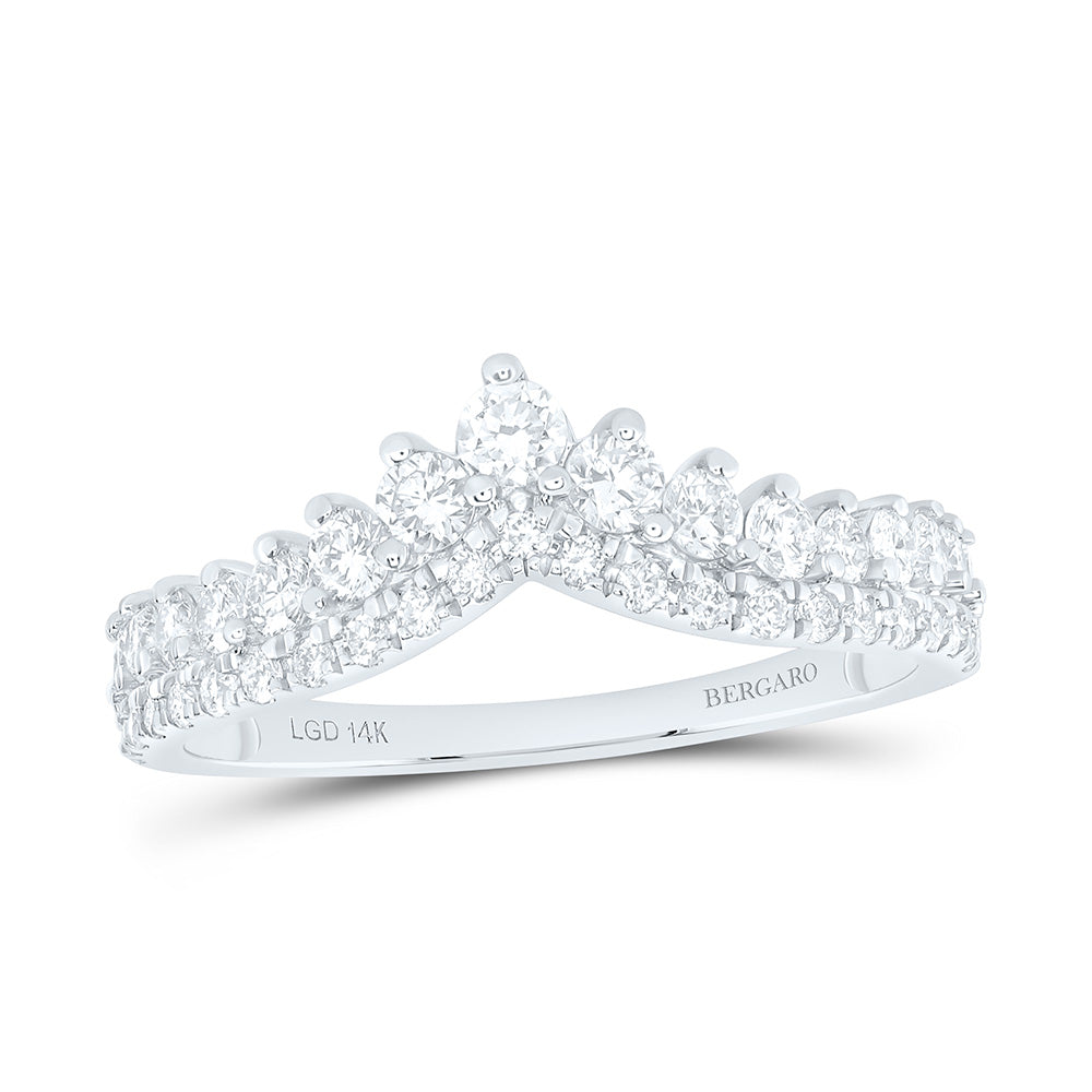 14K Yellow Or White Gold 3/4 Cttw Lab Grown Diamond Fashion Band