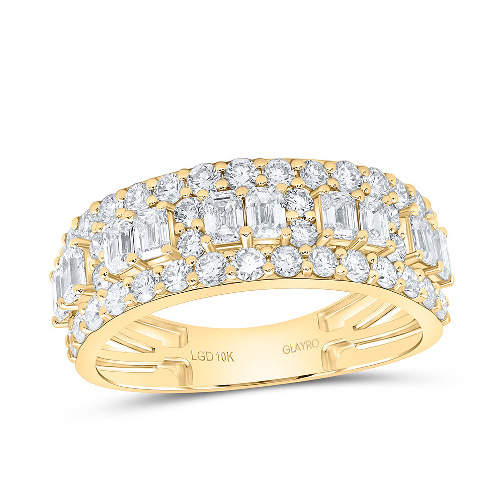 10K Yellow Gold 2 3/4 Cttw Lab Grown Diamond Mens Band