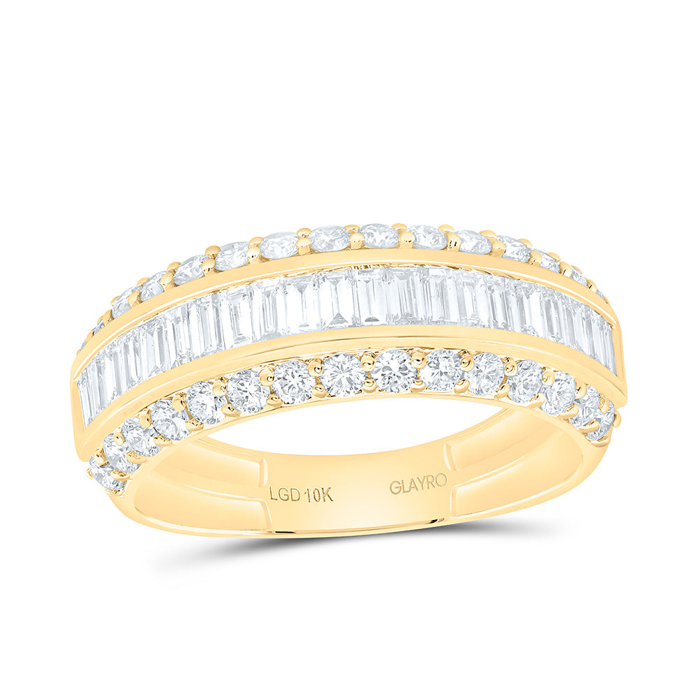 10K Yellow Gold 1 3/4 Cttw Lab Grown Diamond Mens Band
