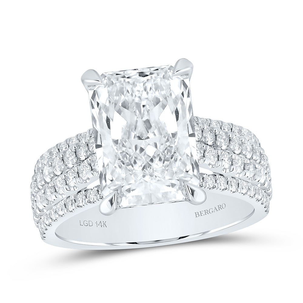 14K Yellow Or White Gold 6 Cttw Lab Grown Diamond 5 Cttw Center Radiant Engagement Ring