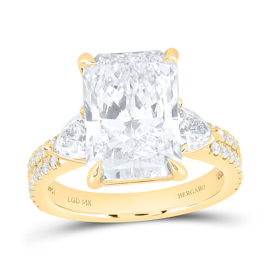 14K Yellow Or White Gold 7 Cttw Lab Grown Diamond 6 Cttw Center Radiant Engagement Ring