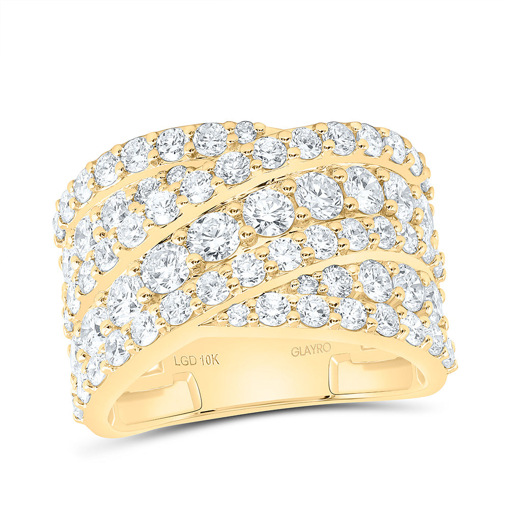 10K Yellow Gold 2 7/8 Cttw Lab Grown Diamond Fashion Band