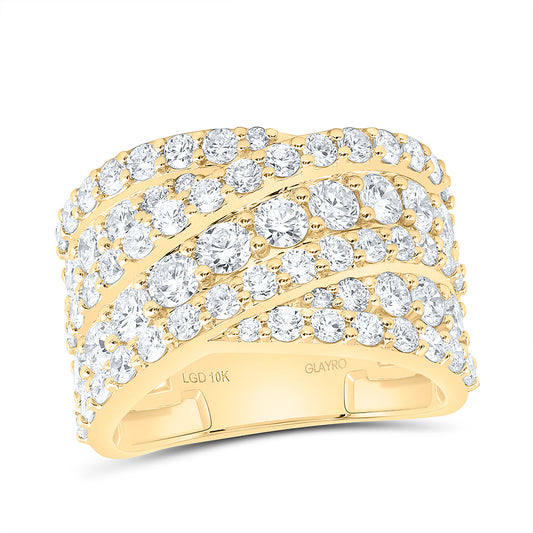 10K Yellow Gold 2 7/8 Cttw Lab Grown Diamond Fashion Band
