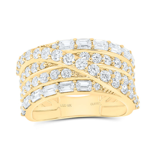 10K Yellow Gold 2 1/2 Cttw Lab Grown Diamond Fashion Band