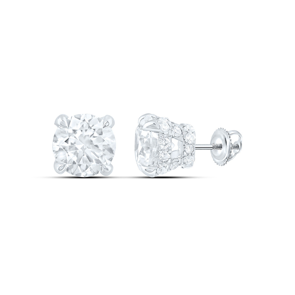 14K Yellow Or White Gold 2 3/8 Cttw Lab Grown Diamond Fashion Round Earring