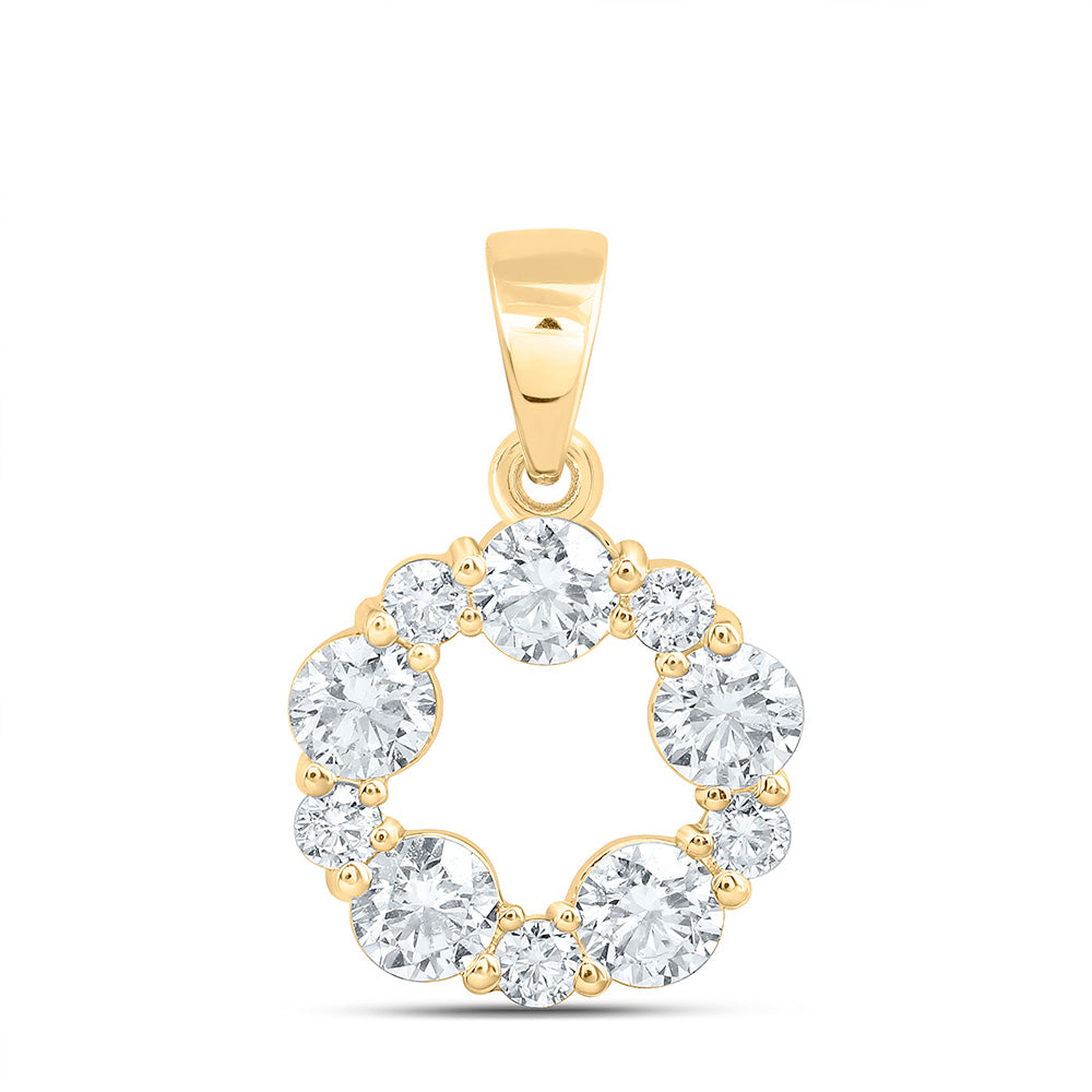 10K Yellow Gold 1 Cttw Lab Grown Diamond Fashion Pendant