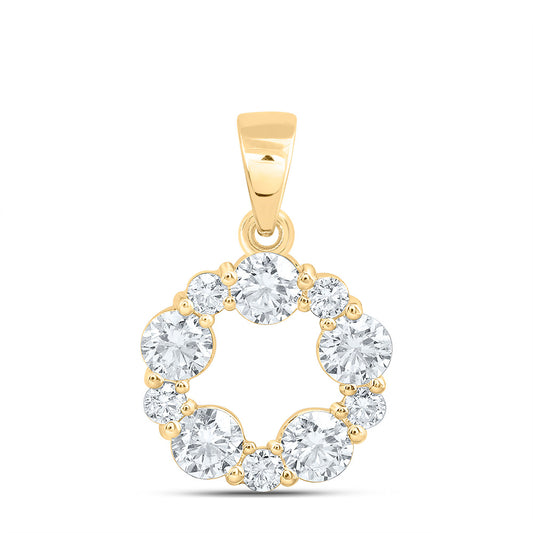 10K Yellow Gold 1 Cttw Lab Grown Diamond Fashion Pendant