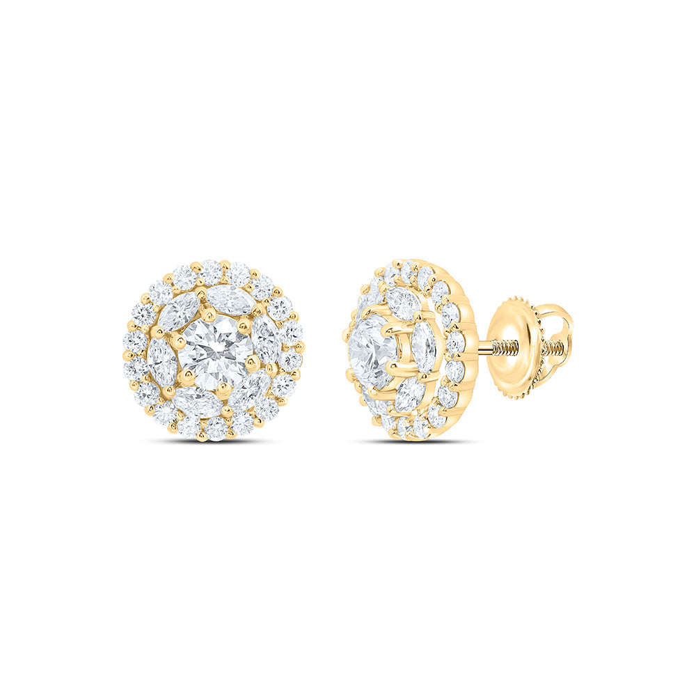 10K Yellow Or White Gold 1 1/5 Cttw Lab Grown Diamond Fashion Round Earring
