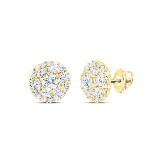 10K Yellow Or White Gold 1 1/5 Cttw Lab Grown Diamond Fashion Round Earring