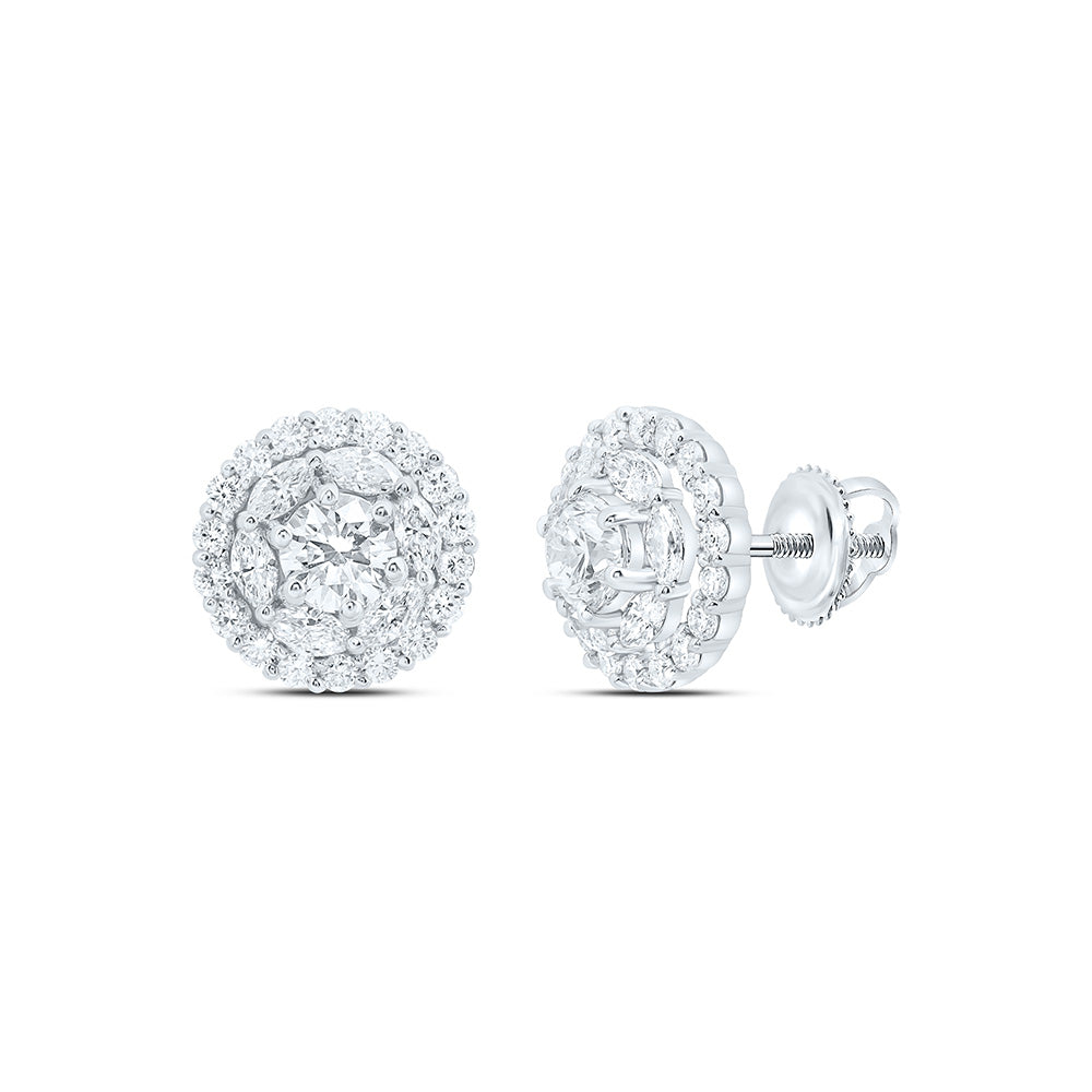 10K Yellow Or White Gold 1 1/5 Cttw Lab Grown Diamond Fashion Round Earring