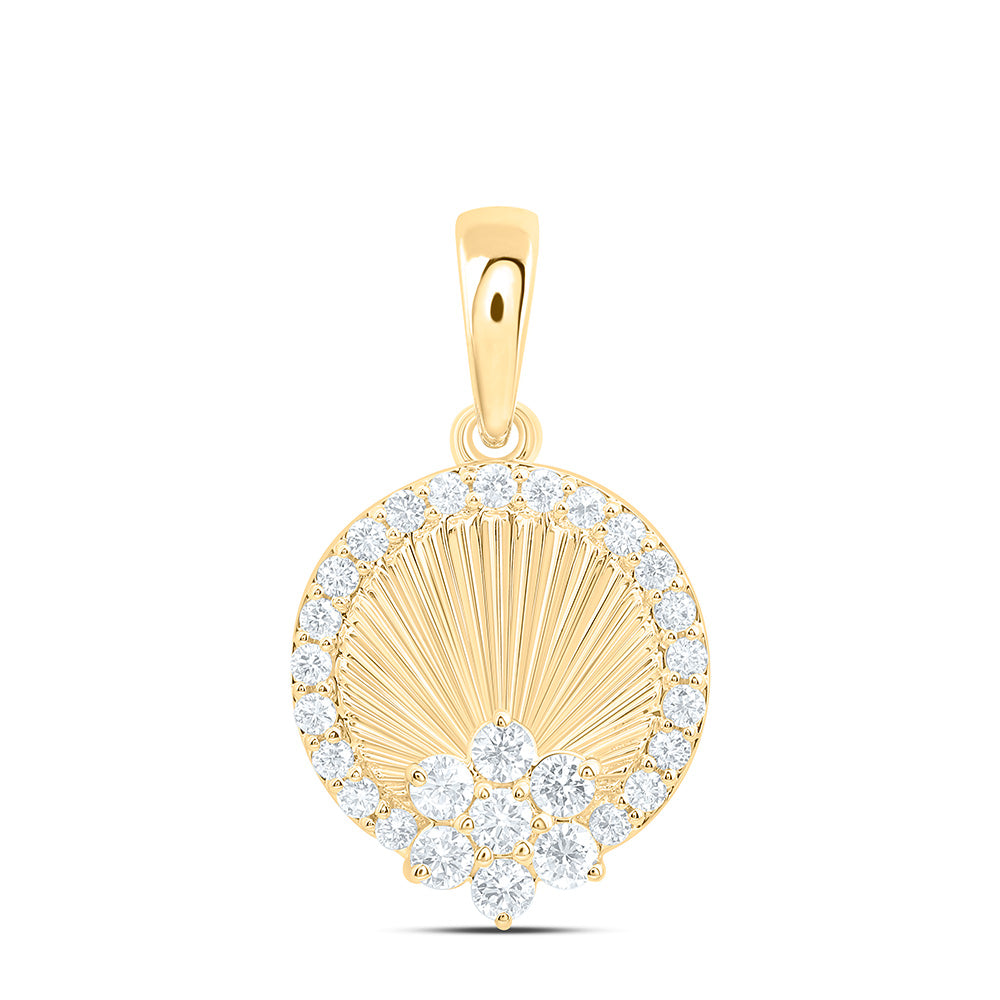 10K Yellow Gold 3/8 Cttw Lab Grown Diamond Fashion Pendant