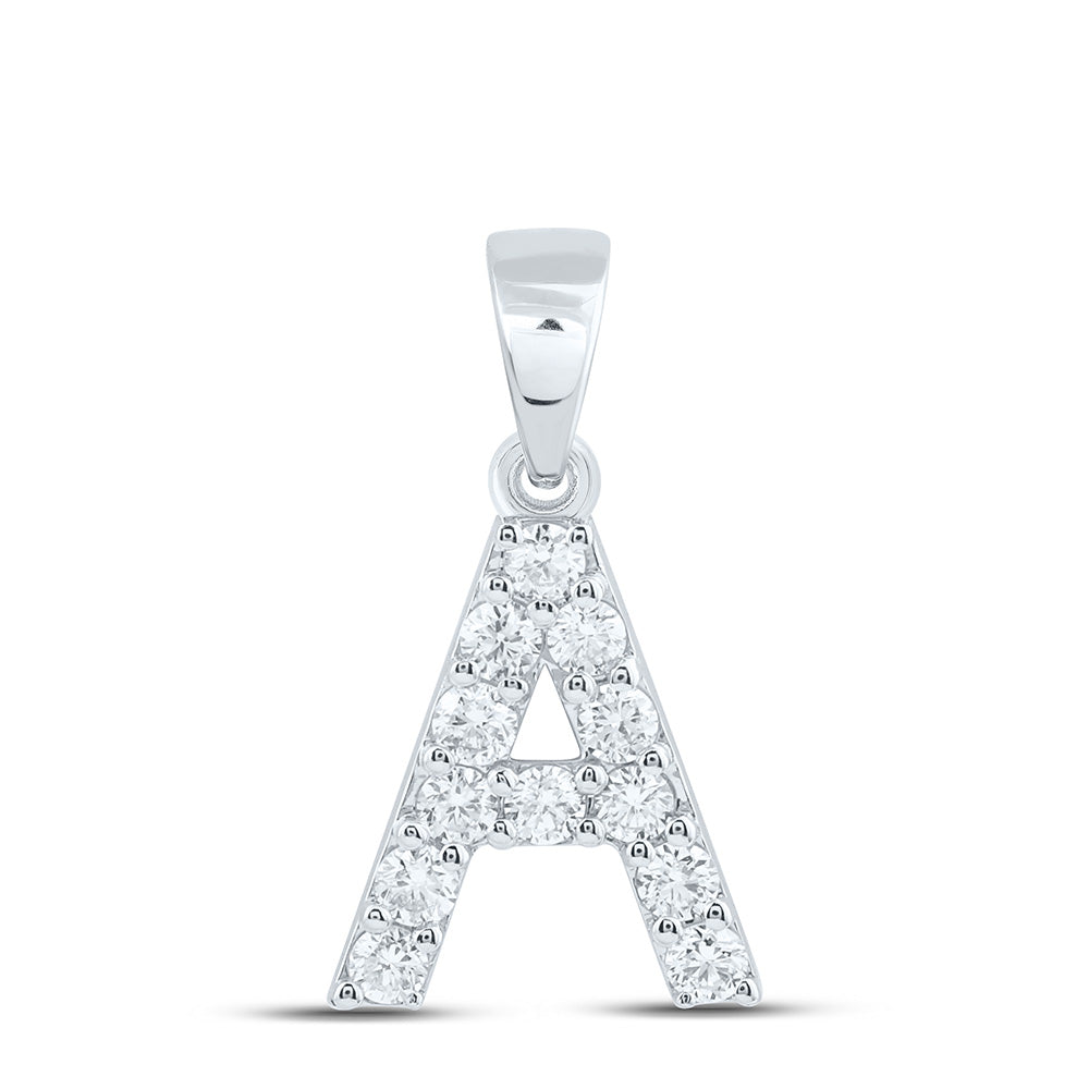 10K Yellow Or White Gold Lab Grown Diamond Fashion Initial Pendant