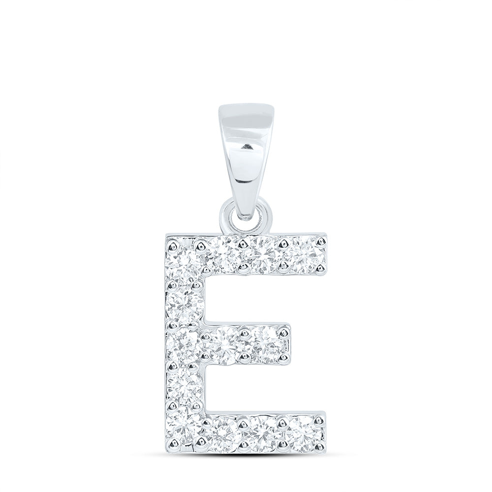 10K Yellow Or White Gold Lab Grown Diamond Fashion Initial Pendant