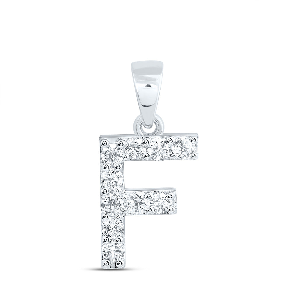 10K Yellow Or White Gold Lab Grown Diamond Fashion Initial Pendant
