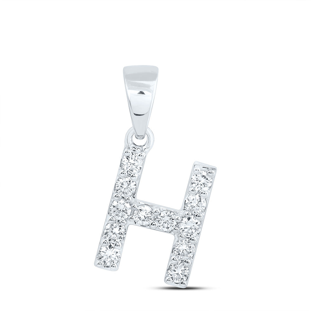 10K Yellow Or White Gold Lab Grown Diamond Fashion Initial Pendant